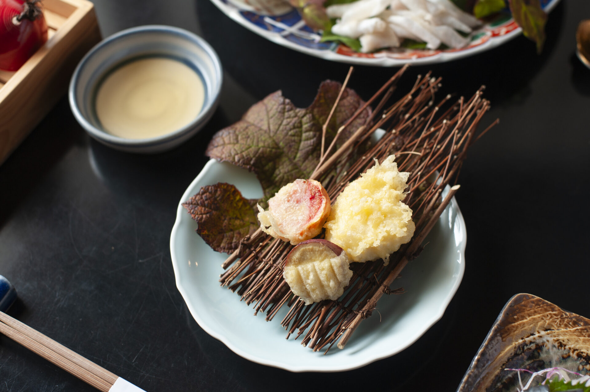 クエと野菜の天麩羅